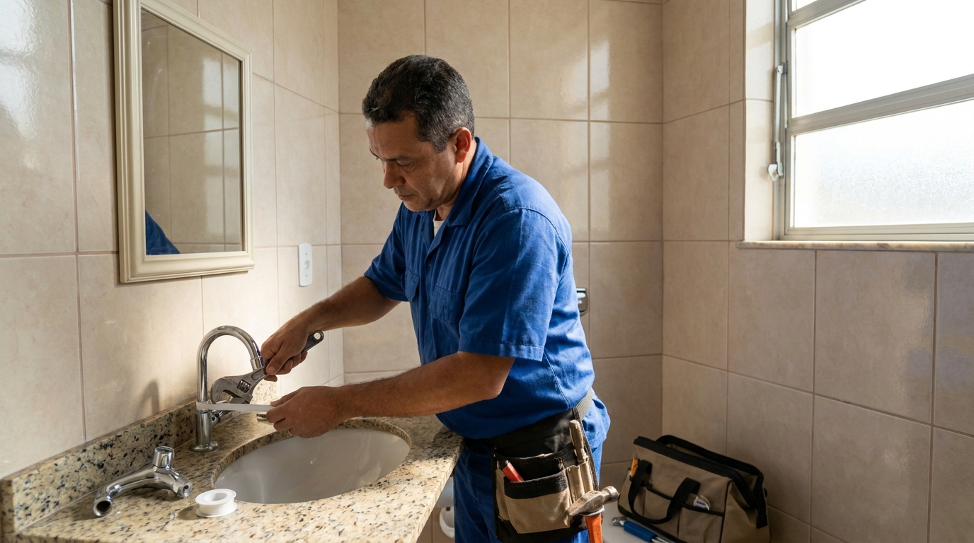 Instalação de torneira de banheiro em Fortaleza‑CE